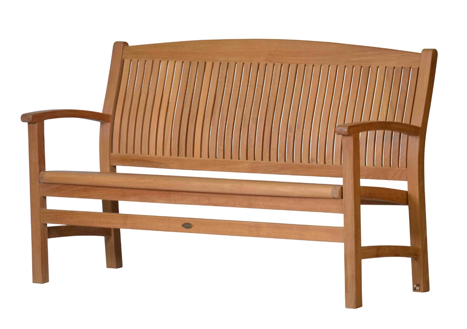 Teakhouten tuinbank 150 cm, ergonomisch gevormd, premium weerbestendig