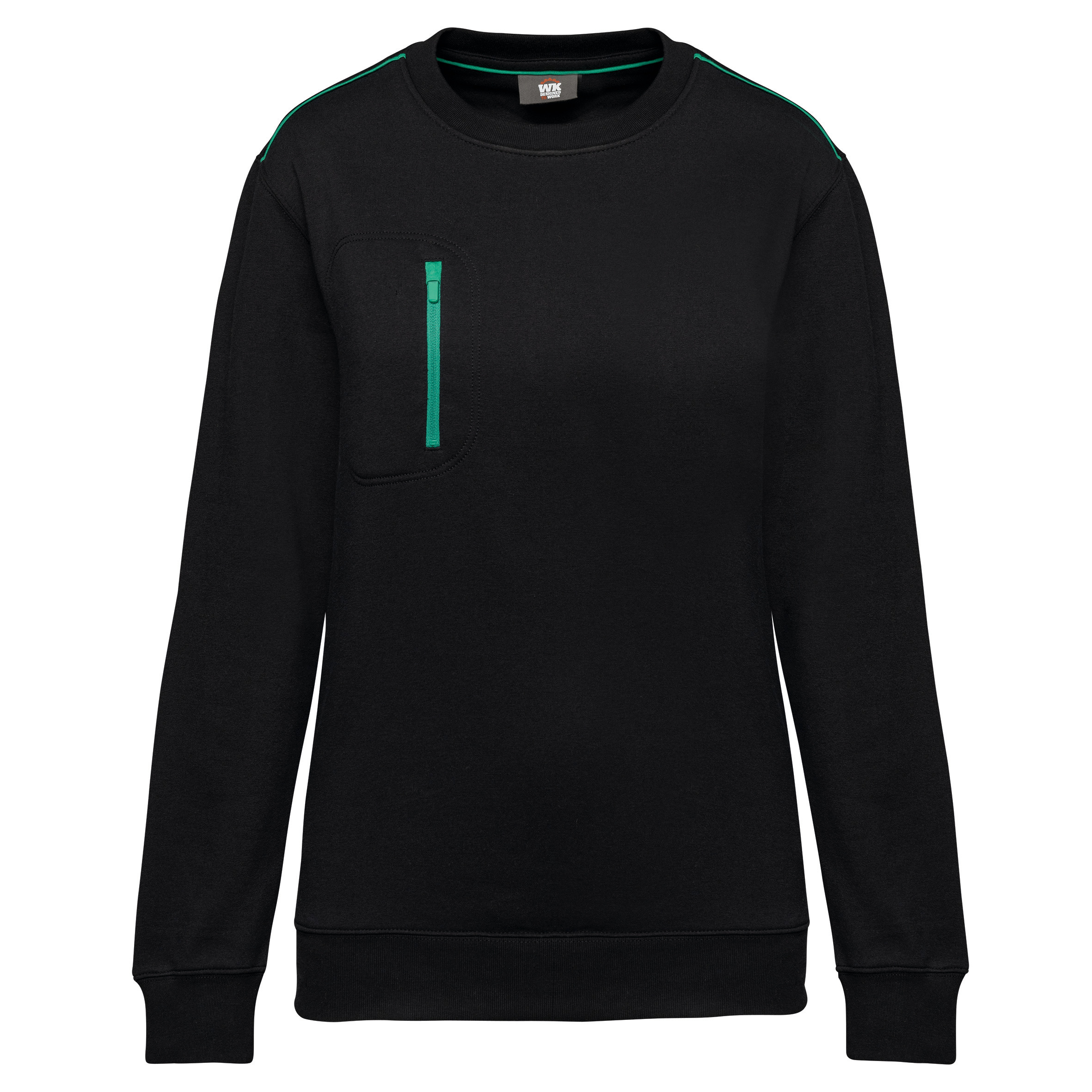 WK. Designed To Work WK403 - Sweat-shirt DayToDay zip poche contrasté unisexe