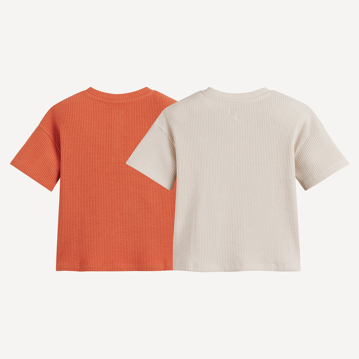 COLEÇÃO LA REDOUTE<br>Conjunto de 2 camisetas de gola redonda em malha