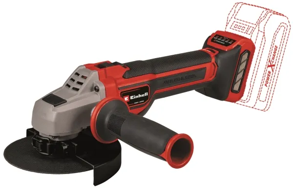 Einhell TP-AG 18/125 CE Q Li - Solo, 10500 rpm, 12,5 cm, Batteri, 1,7 kg, Børsteløs motor - SOLO