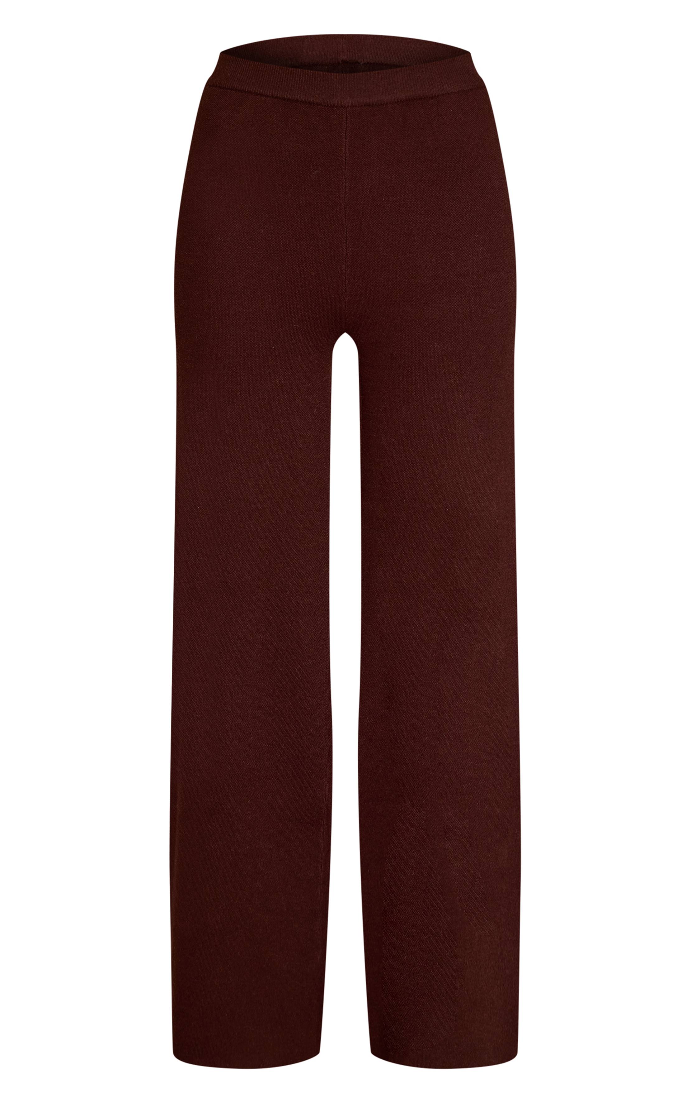 Chocolat Pantalon En Maille Compacte