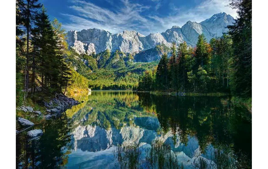 Puzzle Eibsee mit WettersteingebirgeKlassisches Puzzle