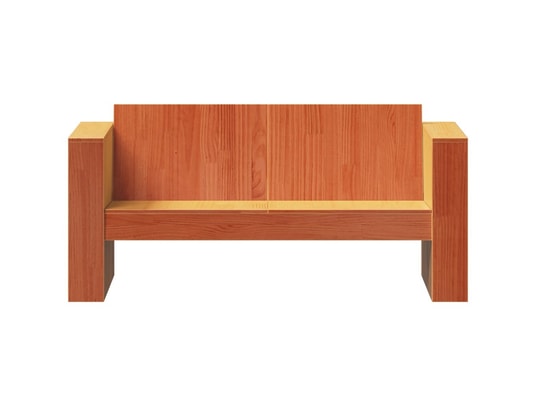 VIDAXL - Canapé de jardin 2 places cire marron bois pin massif