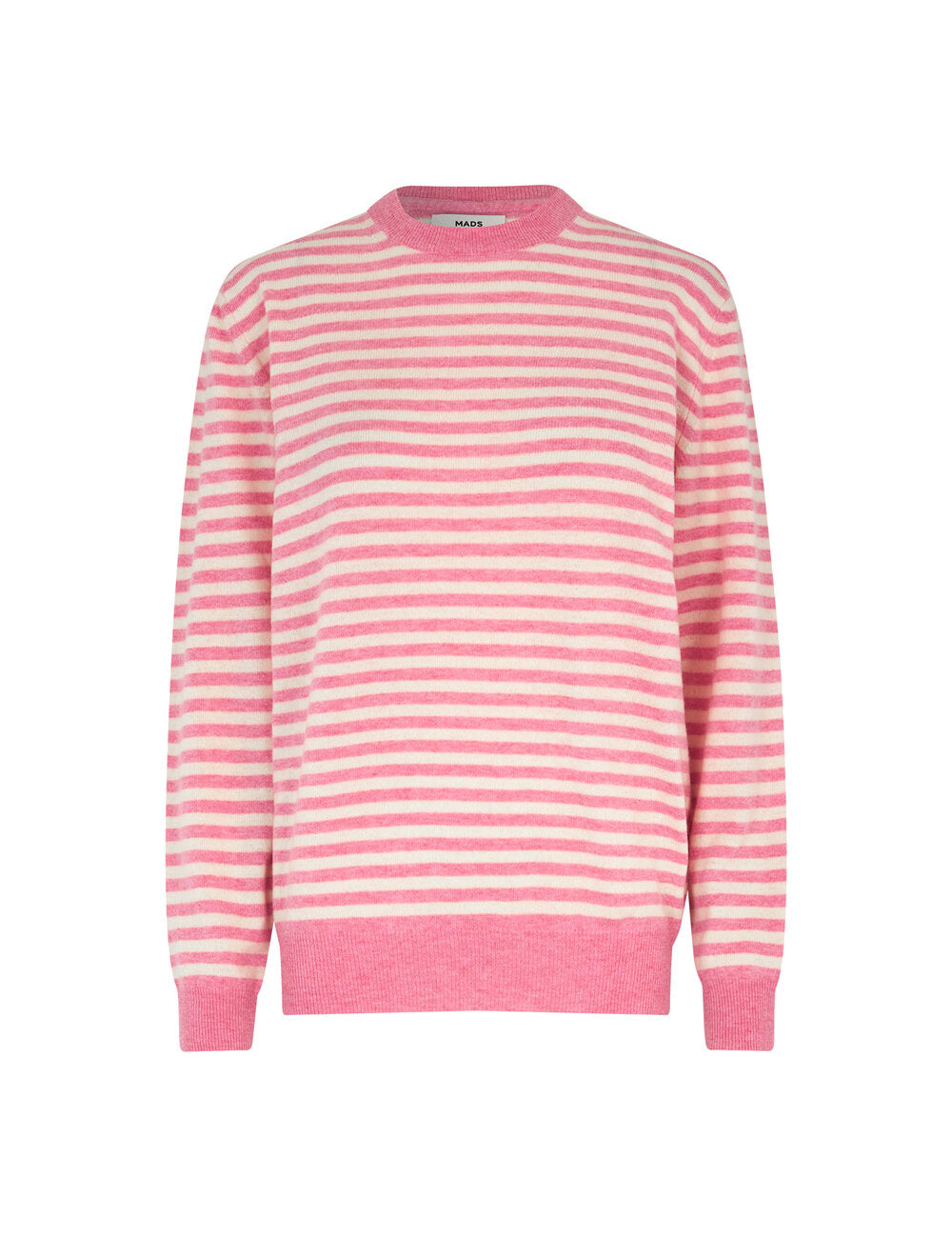 Mads Nørgaard  Kasey Eco Wool striktrøje - Begonia pink/winter white