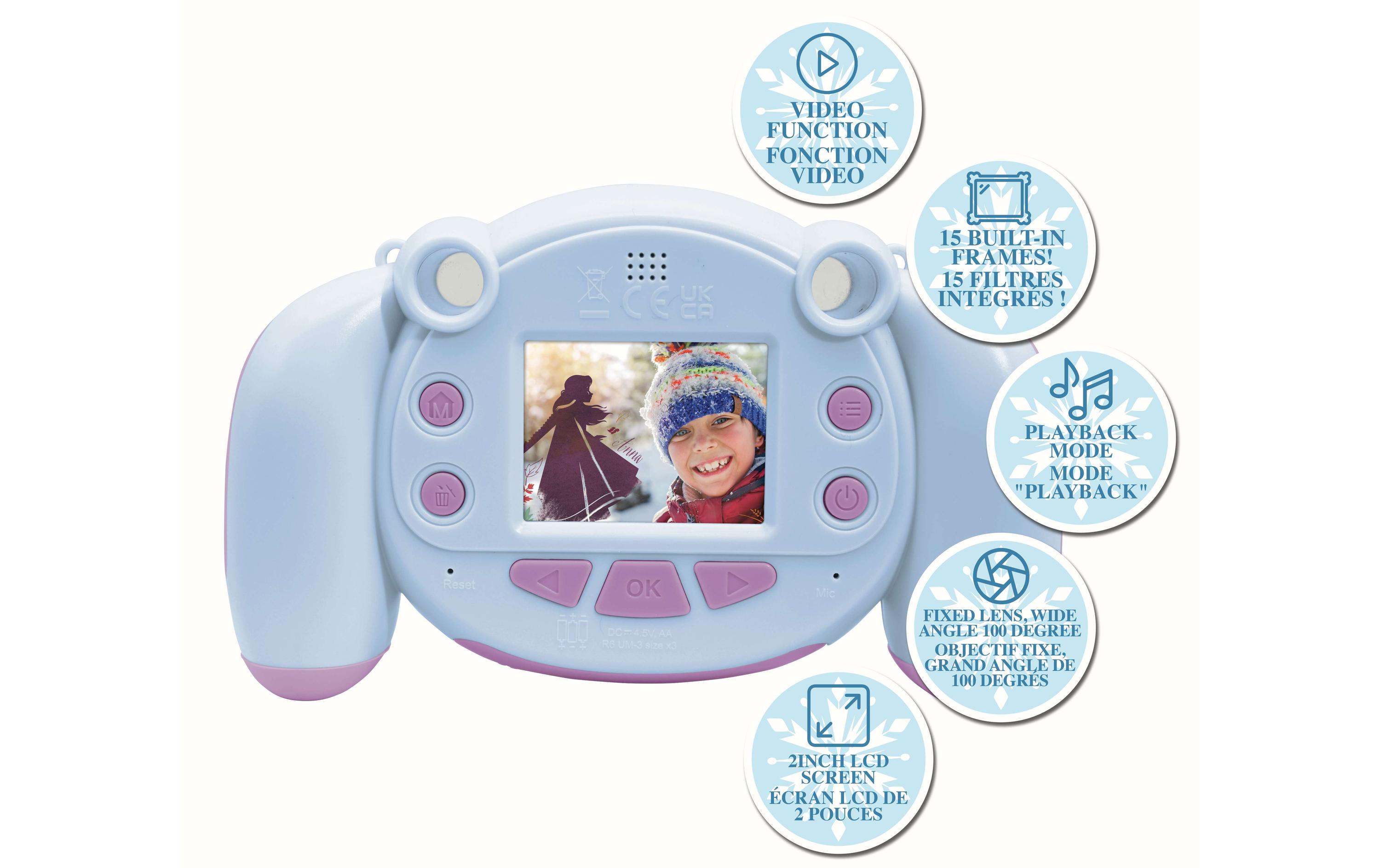 Kinderkamera Disney Frozen Blau/ViolettFunktionsreiche Kamera für junge Abenteurer und angehende Fotografen