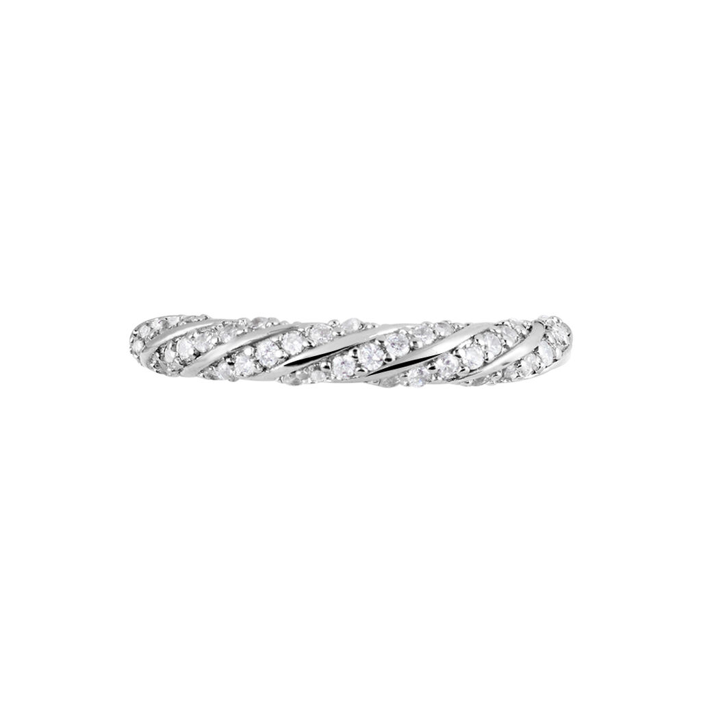 Bague Argent Blanc Clayton Oxydes De Zirconium