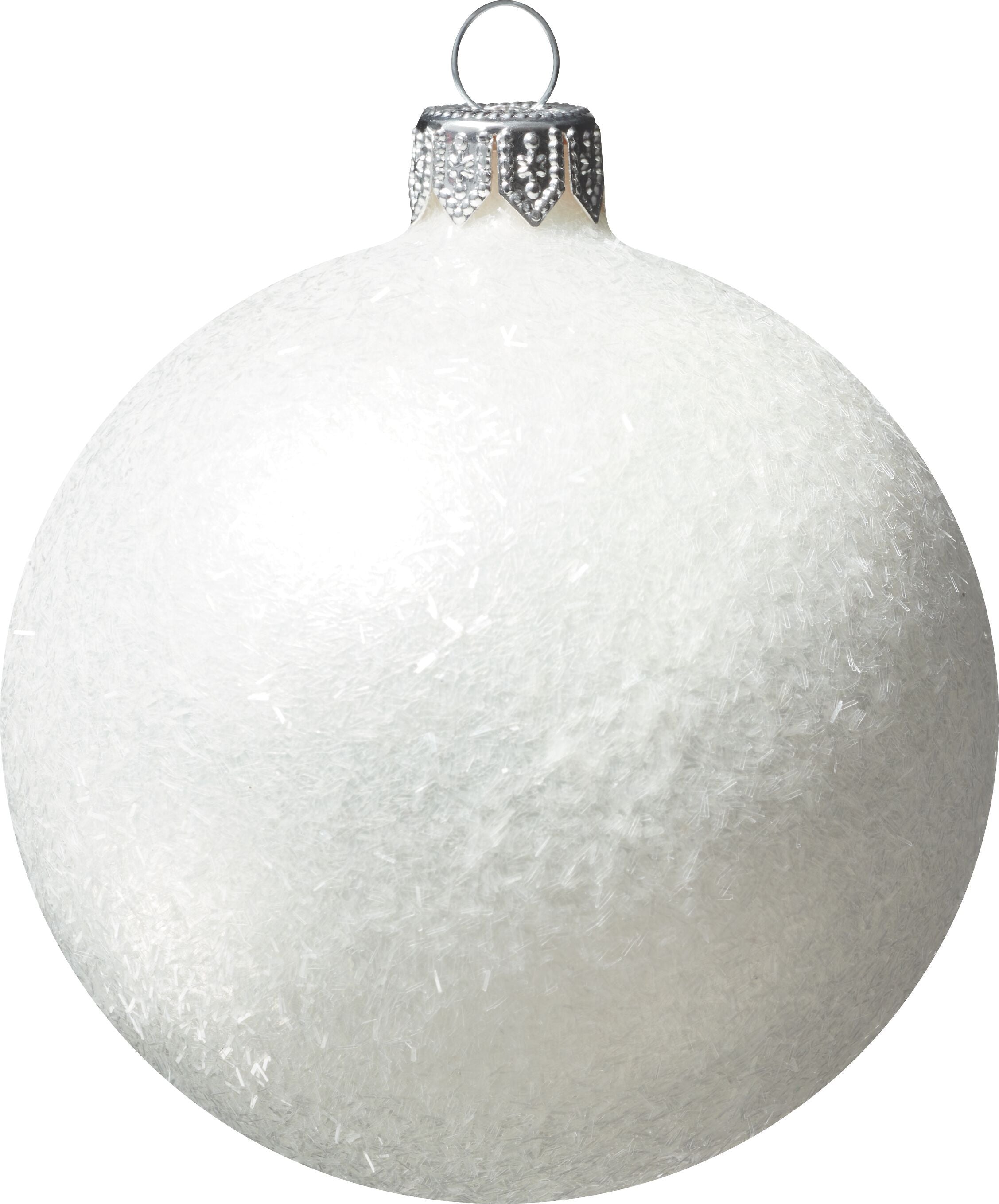SNOW Glaskugel - Weiss / D: 8cm