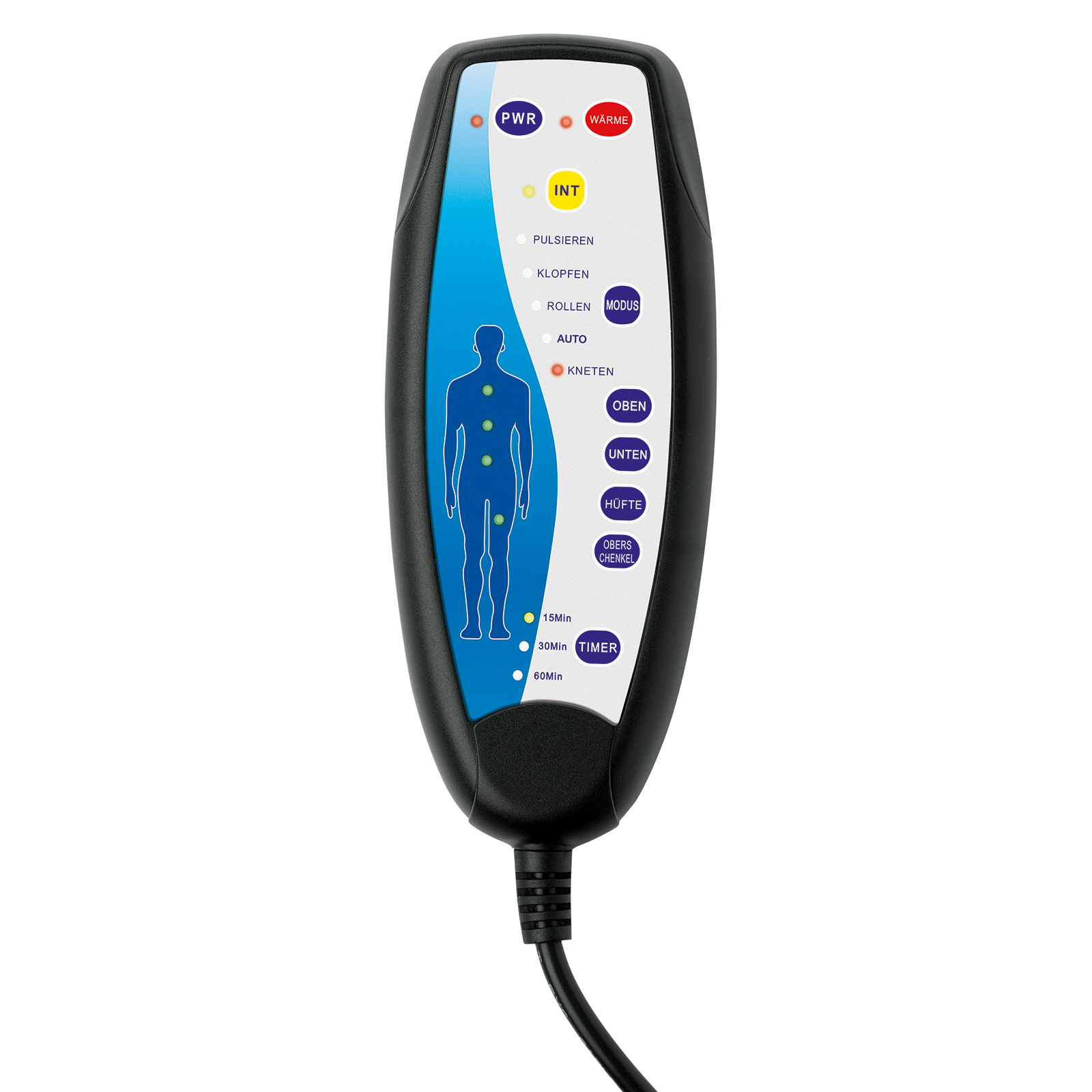 VITALMAXX Massagematte - schwarz - 5 Zonen - 109 cm