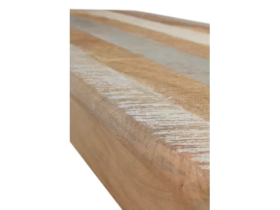 Banc en bois massif de manguier vieilli
