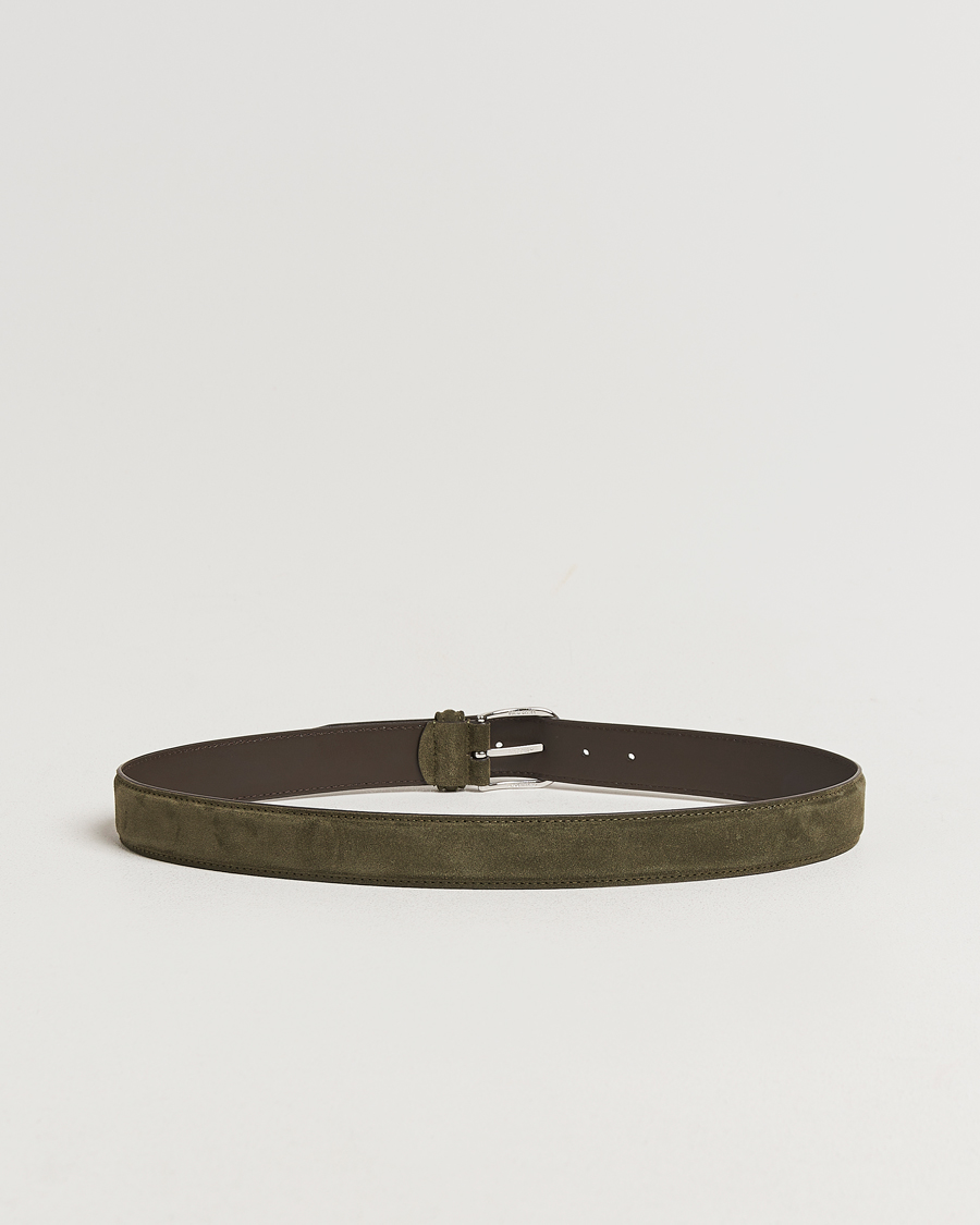 Anderson's Suede 3,5 cm Belt Green