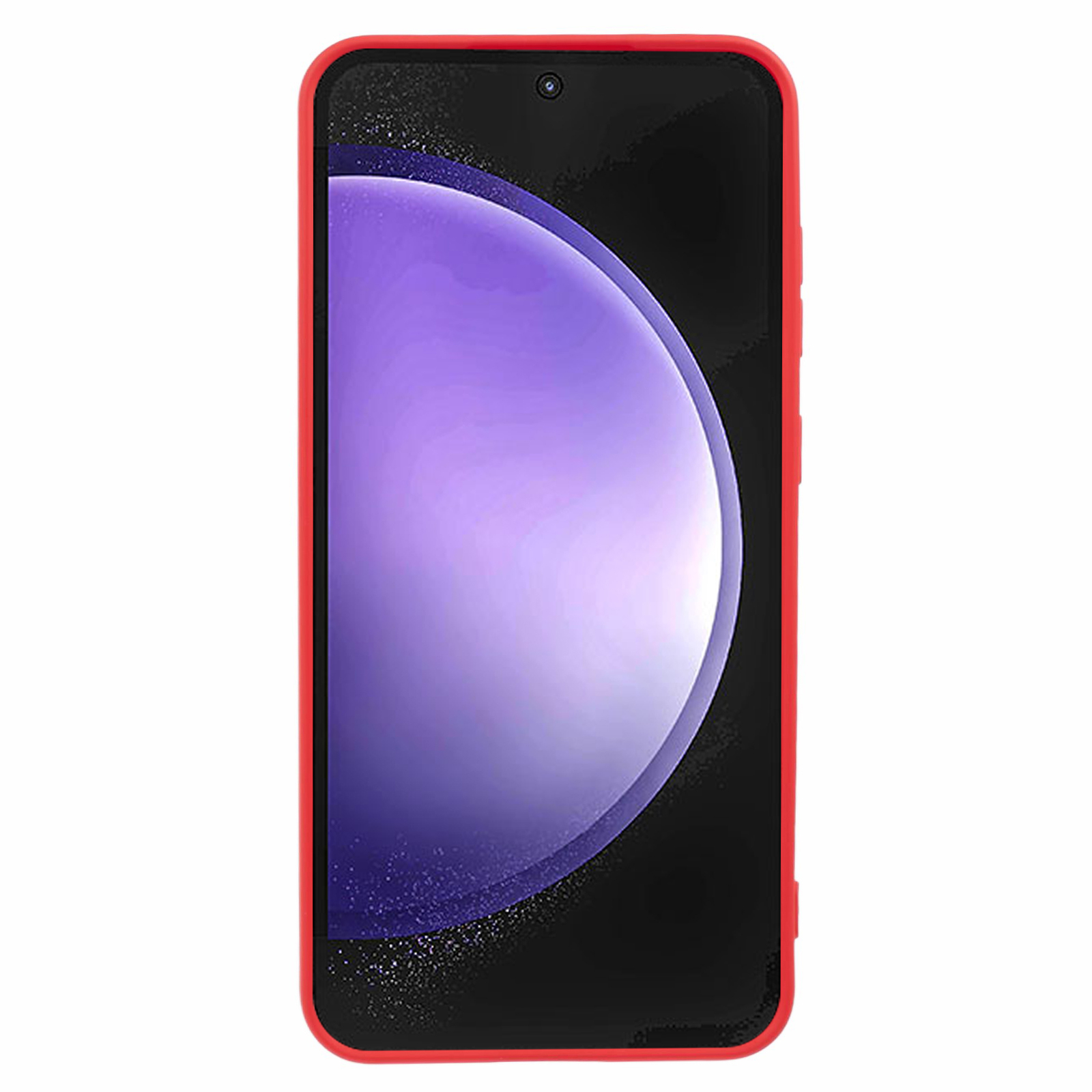 Samsung Galaxy S24 FE Gummi Case Hülle mit Kameraschutz - Rot (Matt)