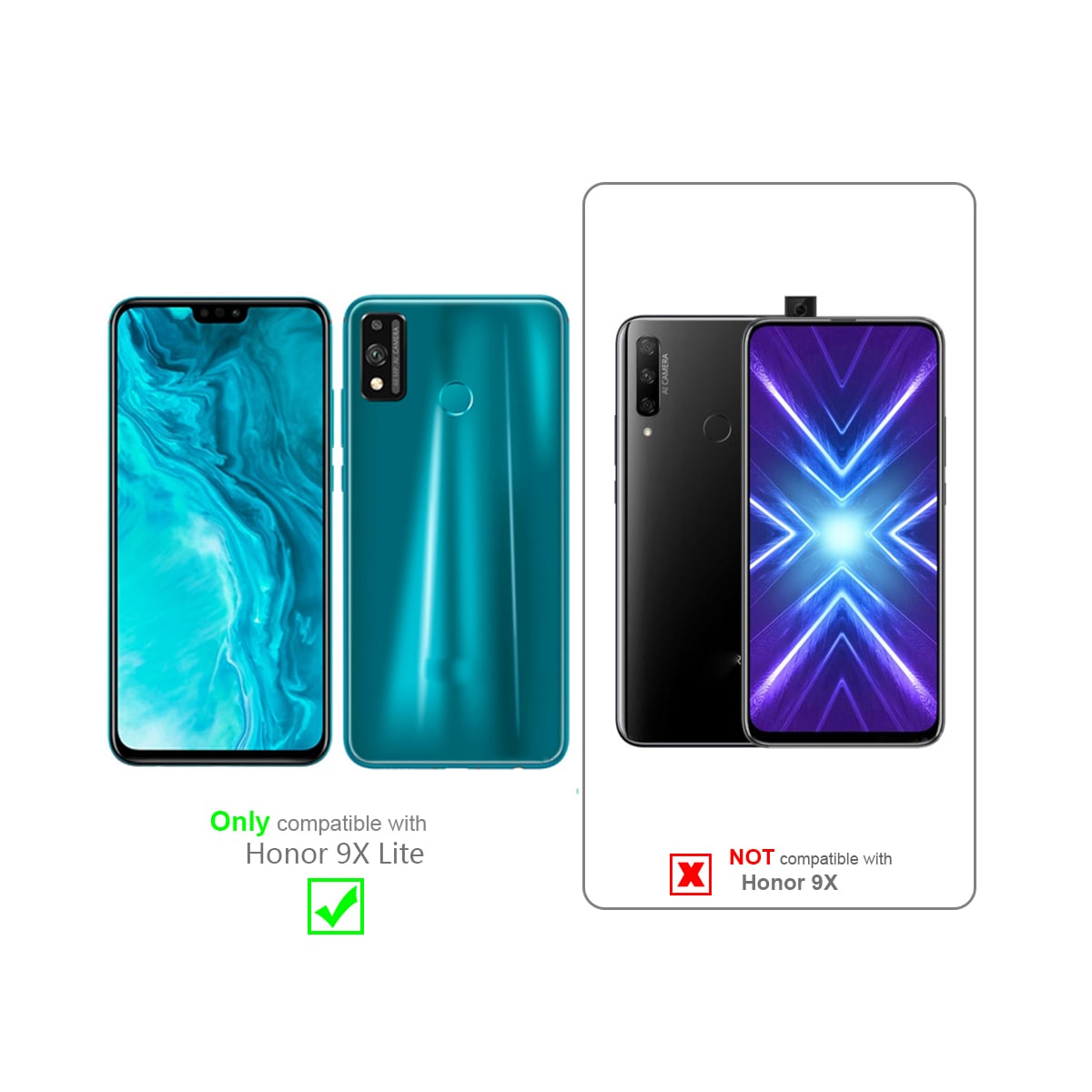 Honor 9X LITE 3x Skjermbeskytter Skärmskydd