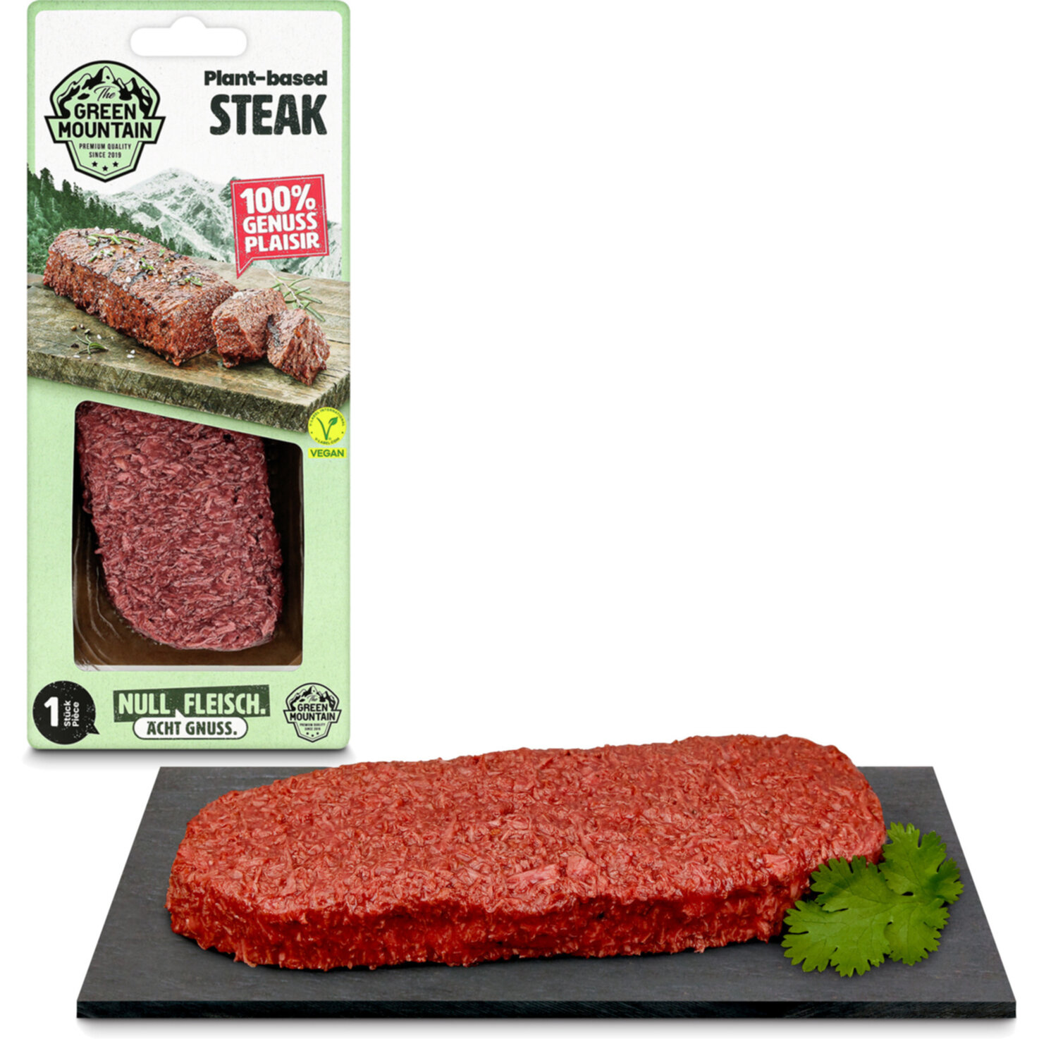 The Green Mountain plant-based vegane Alternative zu Steak -