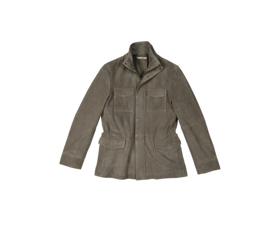 Veste en cuir homme Taupe - FULBERT