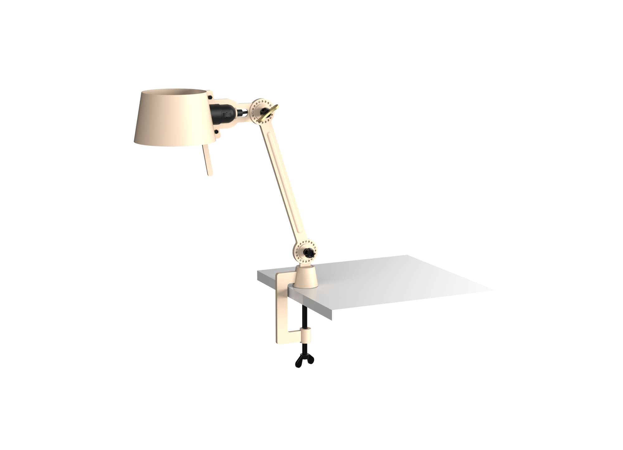 Bureaulamp Bolt met klem small 1 arm lightning klein white