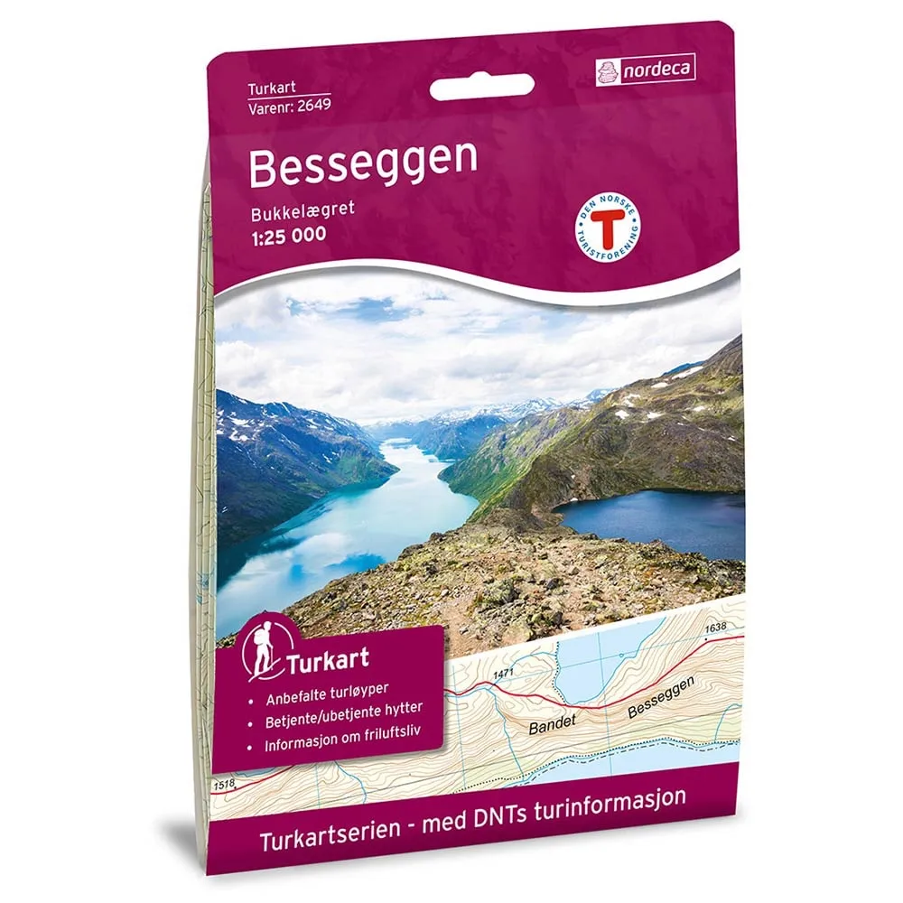 Nordeca Besseggen 1:25 000 Turkart