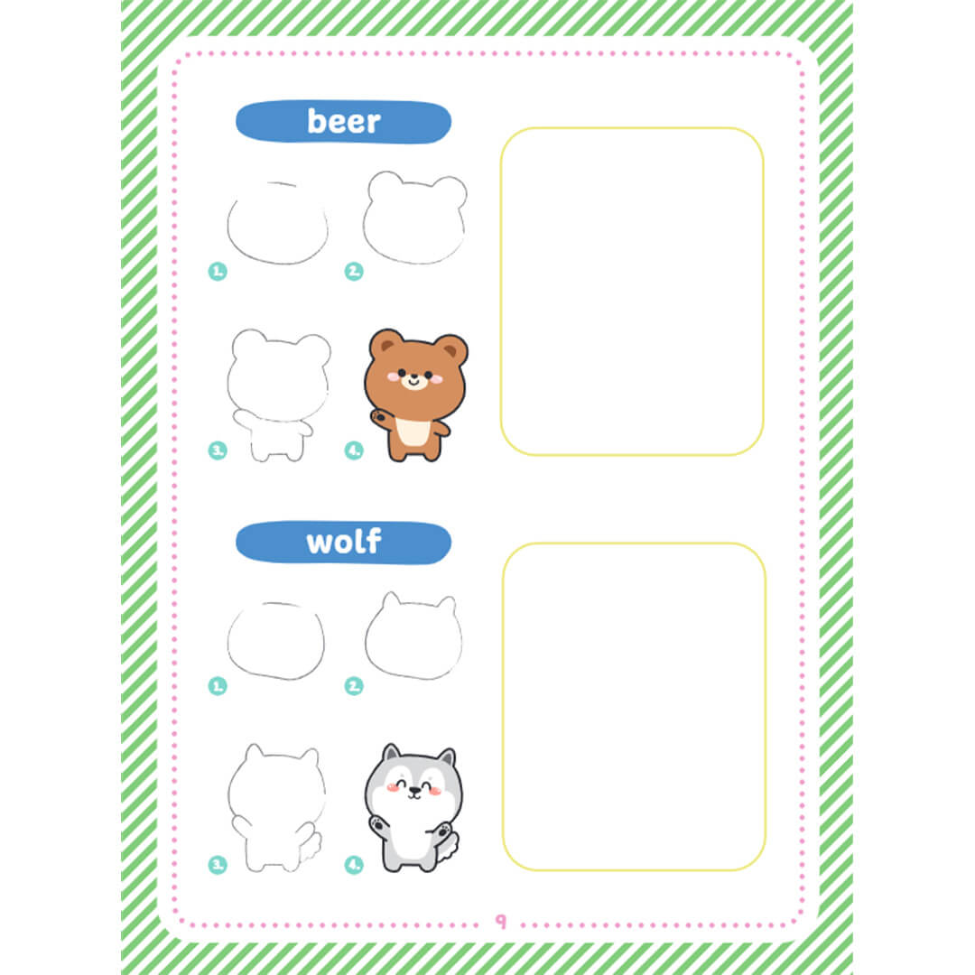 Uitgeverij rebo kawaii dieren tekenen