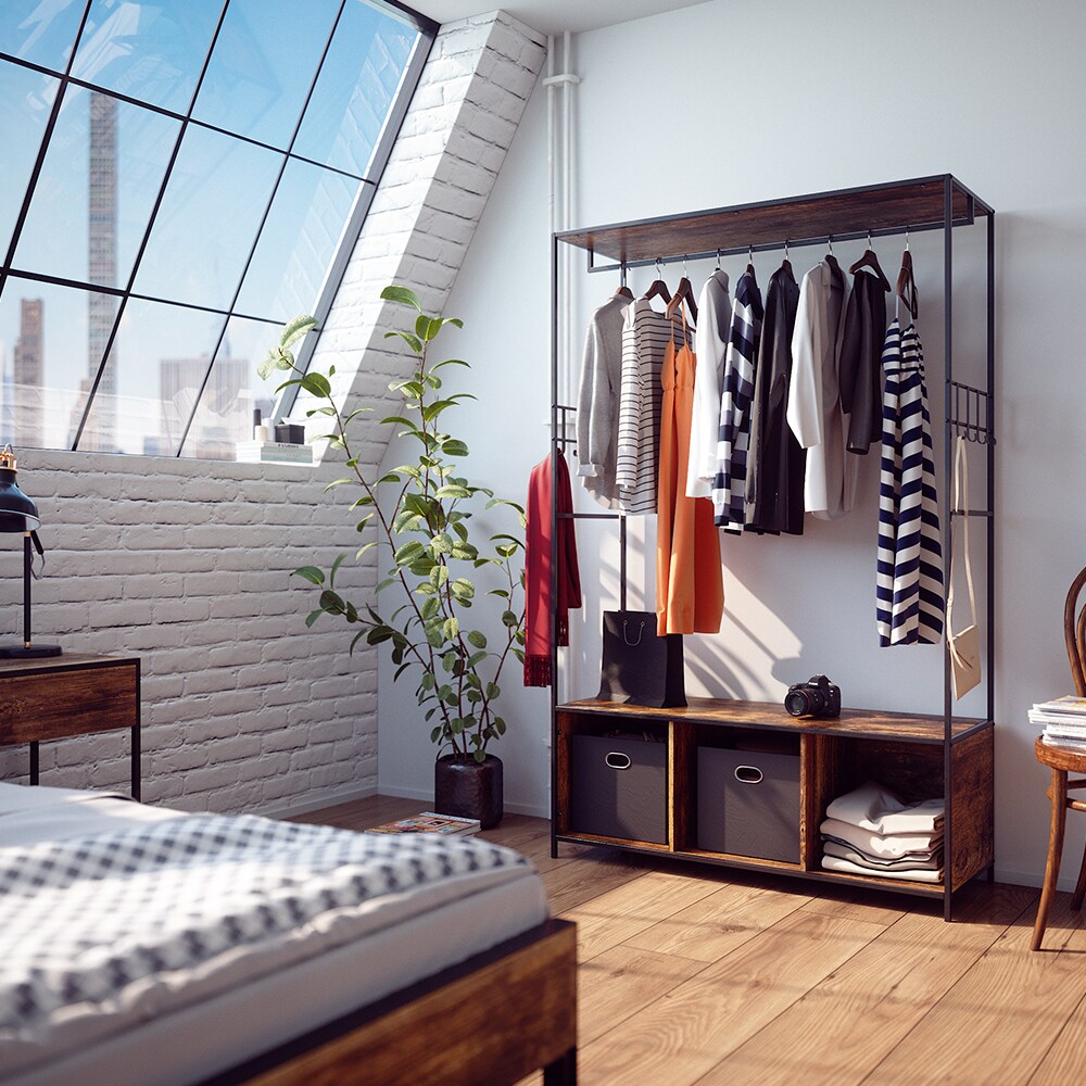 Vicco Kleiderschrank Garderobenschrank Fyrk Schlafzimmer Sitzbank Schuhschrank