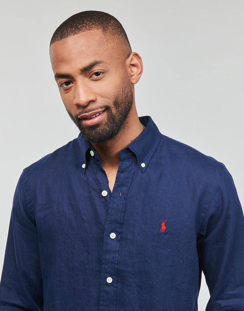 Polo Ralph Lauren - CHEMISE COUPE DROITE EN LIN Marino