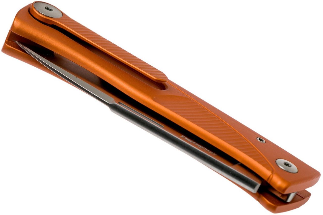 LionSteel Thrill orange aluminum integral slipjoint zakmes