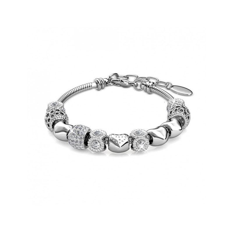 Bracelet Radiant Charm - Argenté et Cristal
