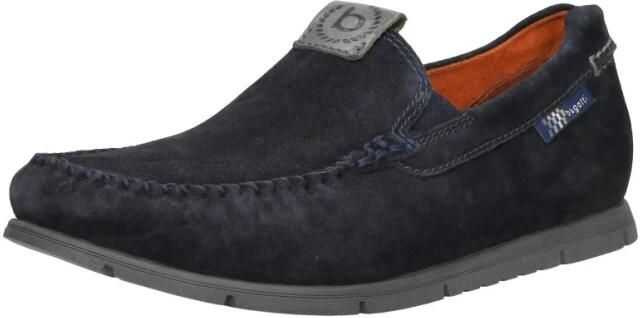 Bugatti Clipperton suède mocassins donkerblauw