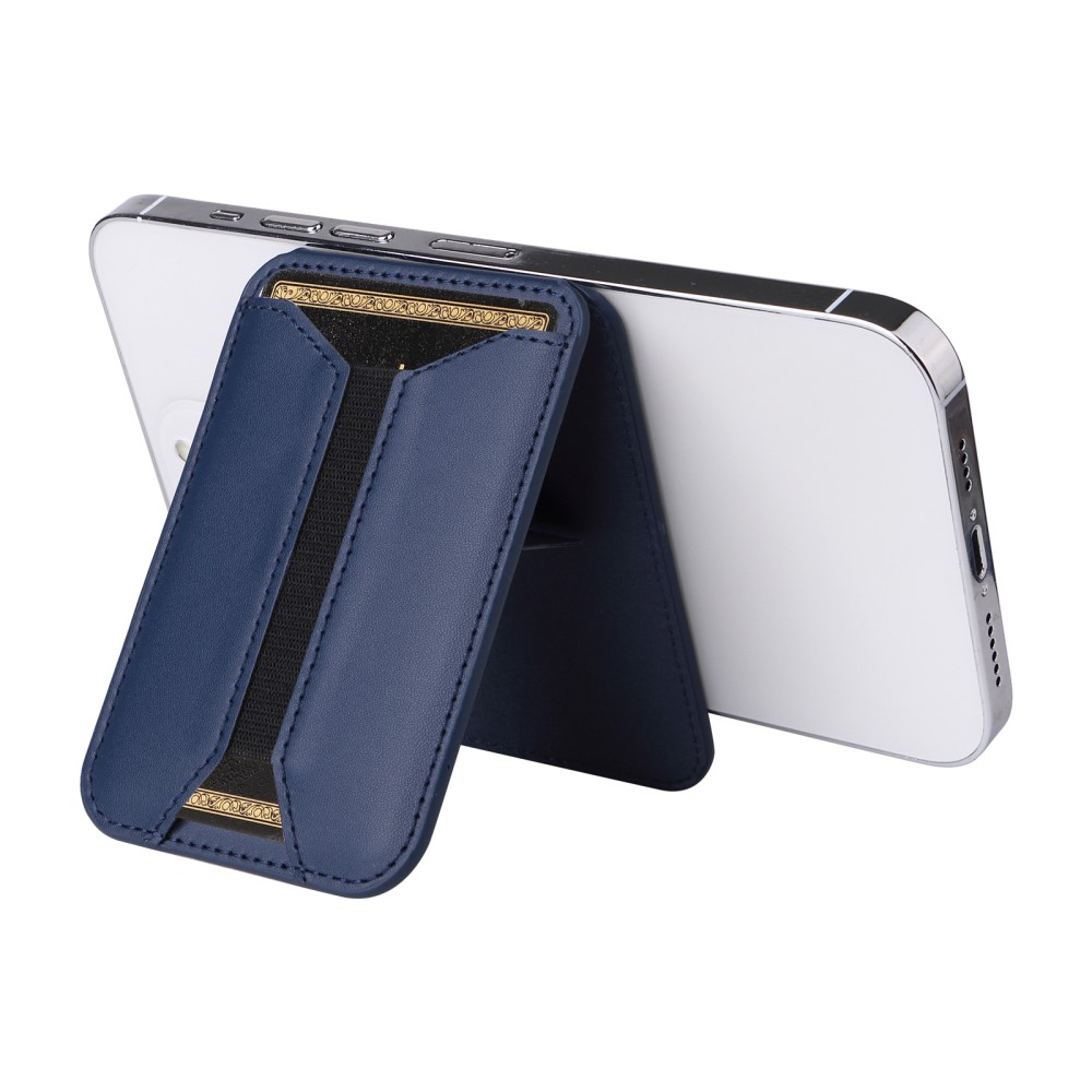 Magnetische MagSafe Leder Wallet Kreditkarten Halterung   Kickstand Aufsteller - Lila