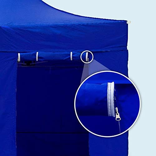Vispronet Zeltwand mit Tür & Fenster für Faltzelt Basic, Select & Eco (3m x 6m, Grün)