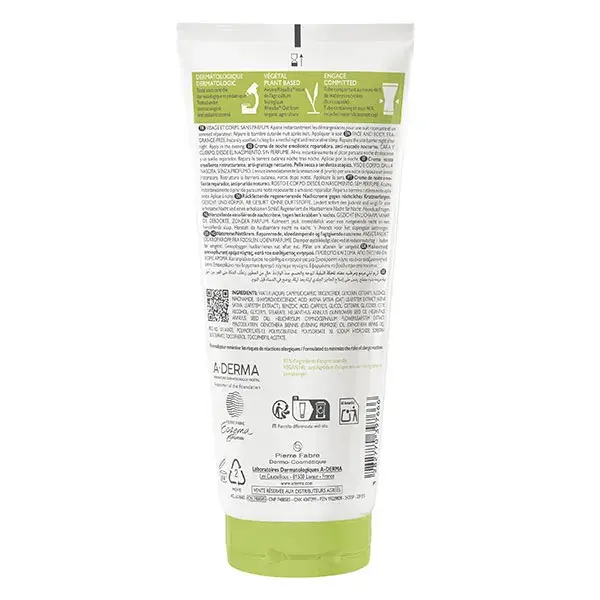 Creme Noturno Reparador Emoliente A-Derma Exomega Control 200ml