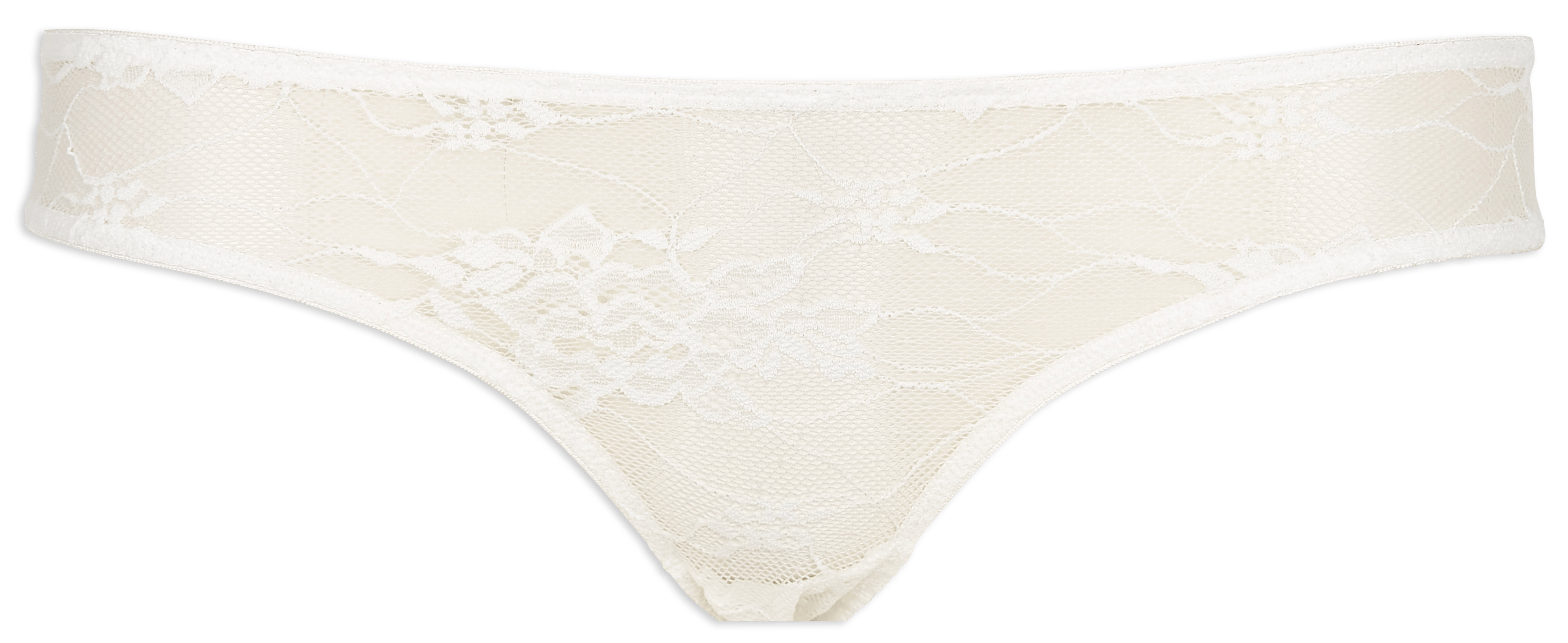 LARA - Culotte tissu dentelle| Blanc