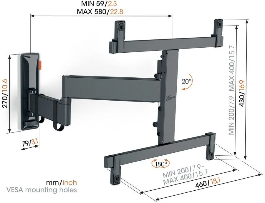 Vogel's TVM 3465 Supports TV