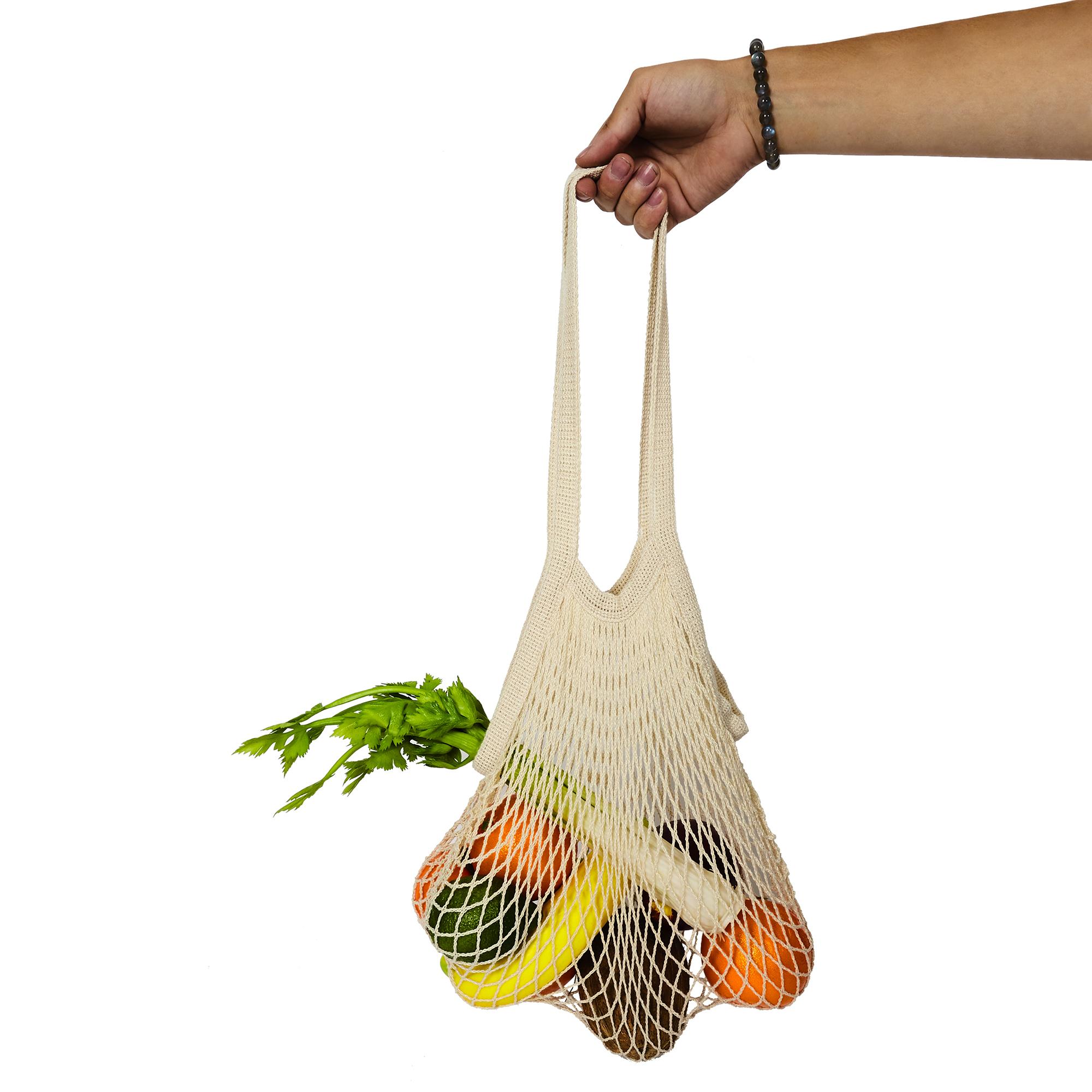 FILET A PROVISION AVEC POCHON COTON 36X35CM