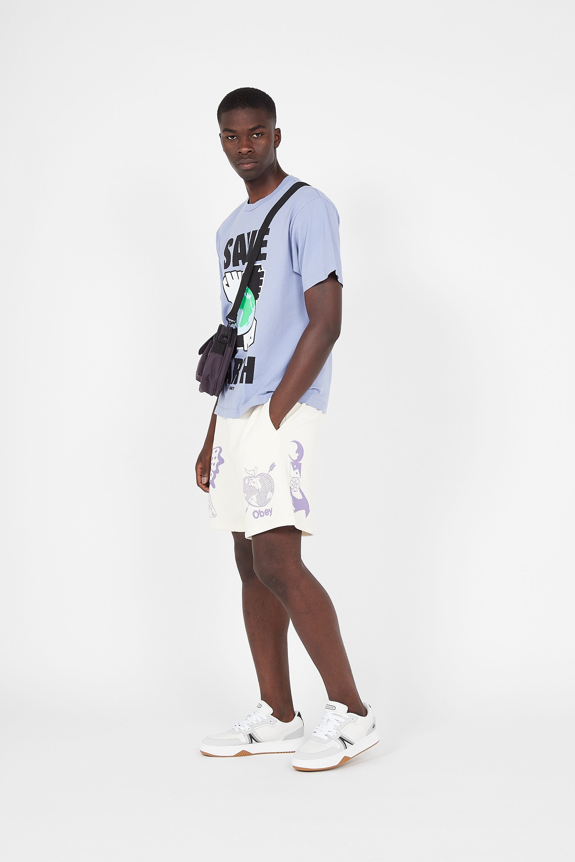 OBEY T-shirt SAVE EARTH Violet