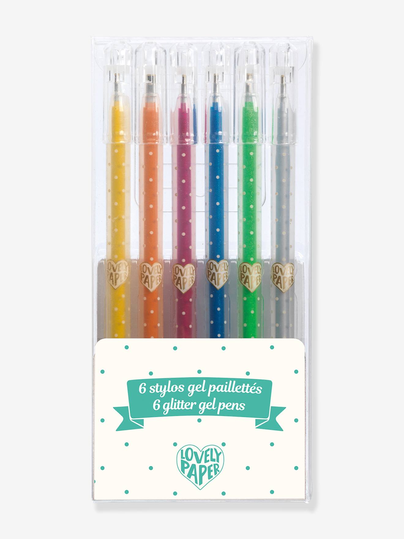 6 Canetas de Gel com Glitter