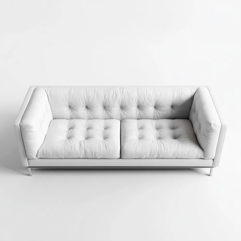 2-Sitzer-Sofa Leder 150x85x70 cm – Weiß – Modernes Design