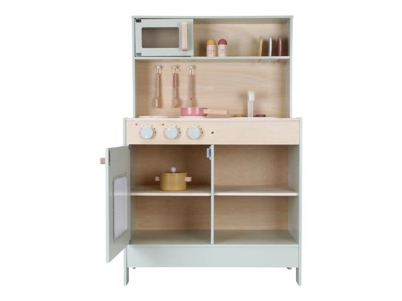 Little Dutch Kinderspielküche Mint Spielküche aus Holz für Kinder mit Küchenzubehör
