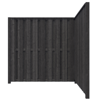 Schutting startpakket Royal grenen hout antraciet 3,8 m lang