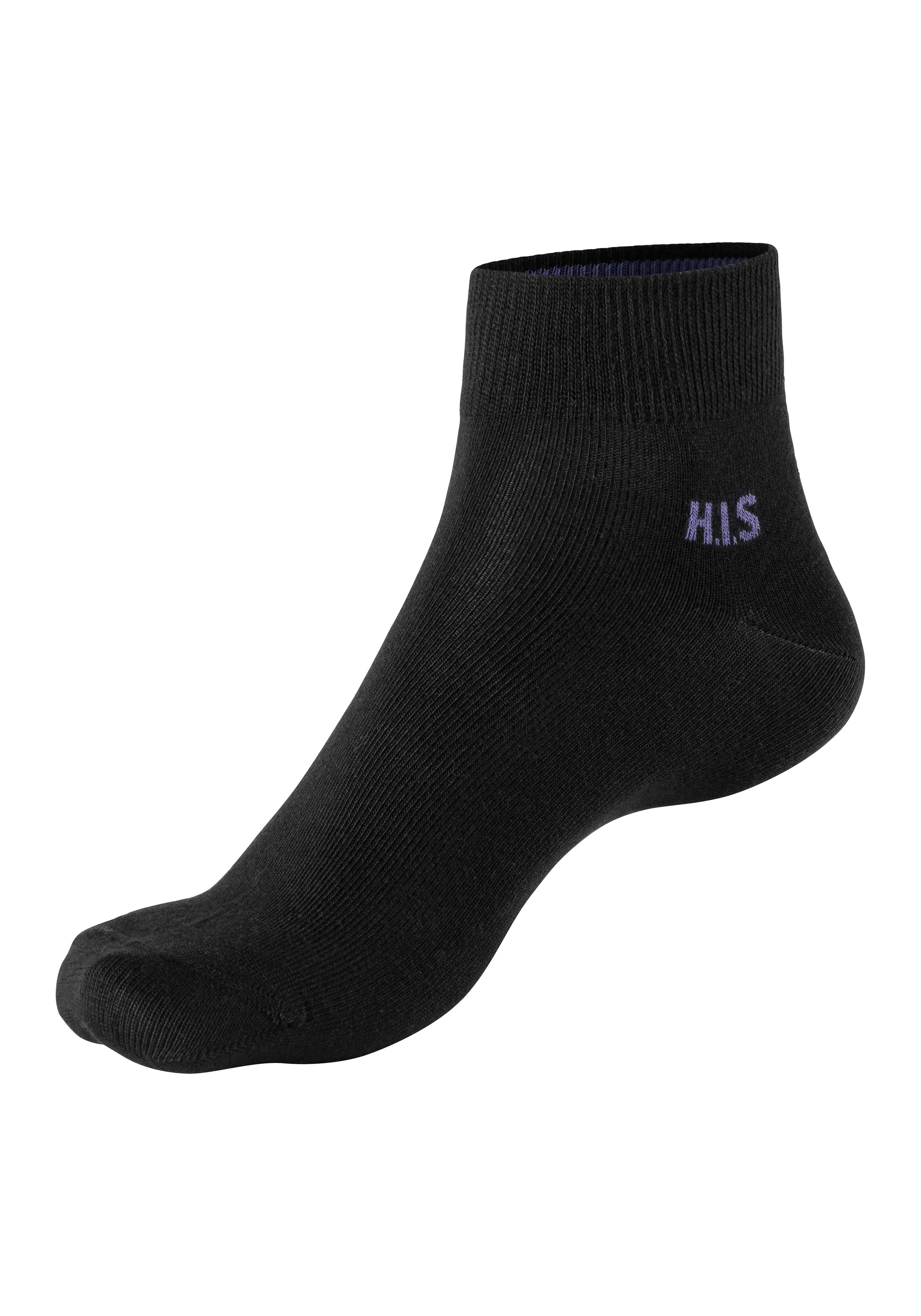 H.I.S Kurzsocken Packung, 10 Stk. tlg. mit farbigem Innenbund