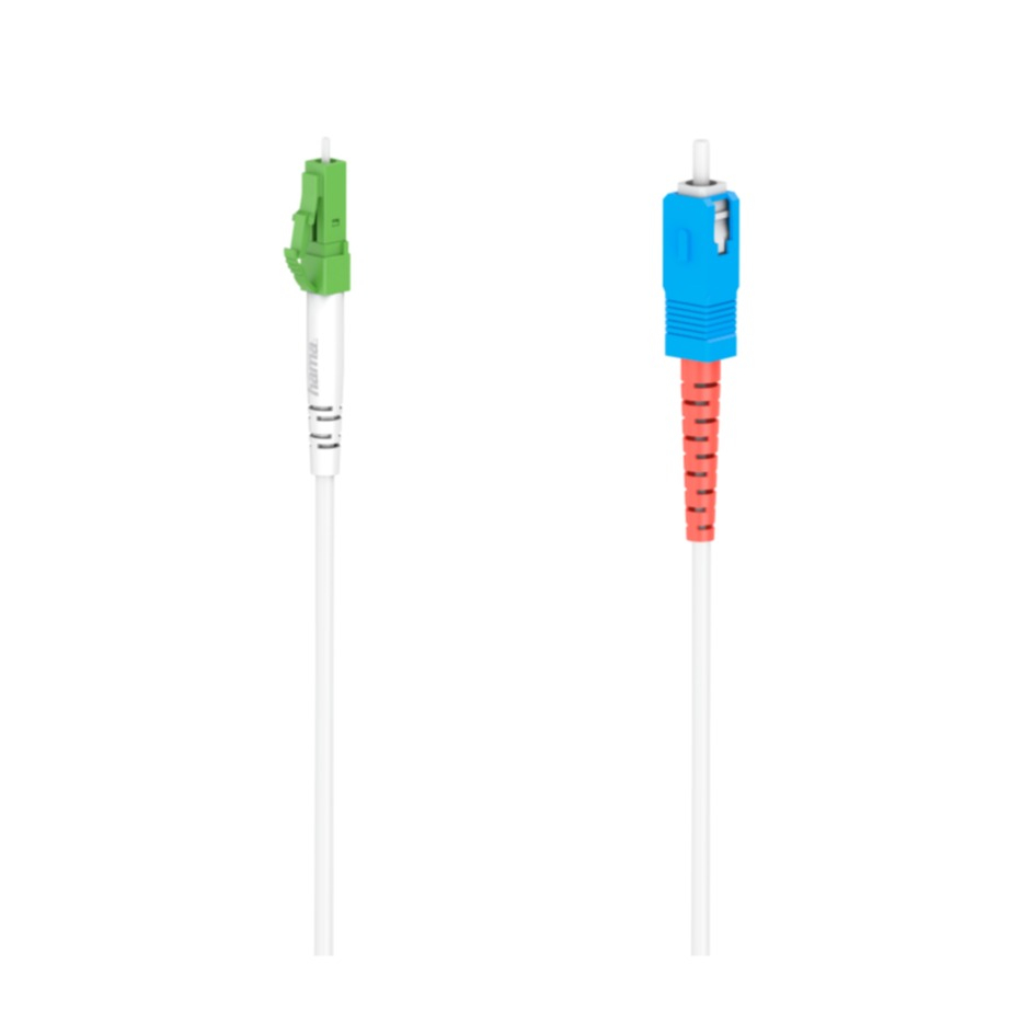(3m) Glasfaser LWL Netzwerk Kabel LC / APC - SC / UPC-Stecker bis 10GB/s für Swisscom (00200765) - Weiss