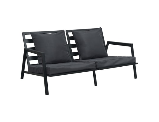 LES TENDANCES - Salon extérieur Salon de jardin-gris-5 places-151x96x70-251280