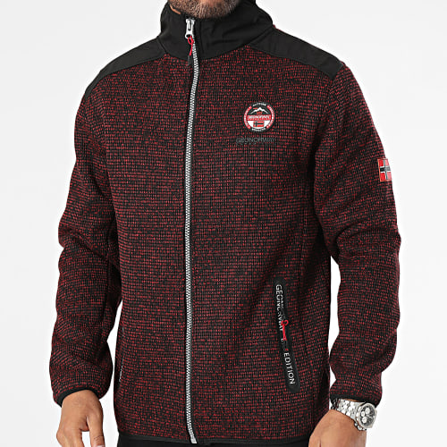 Veste Zippée Rouge Chiné