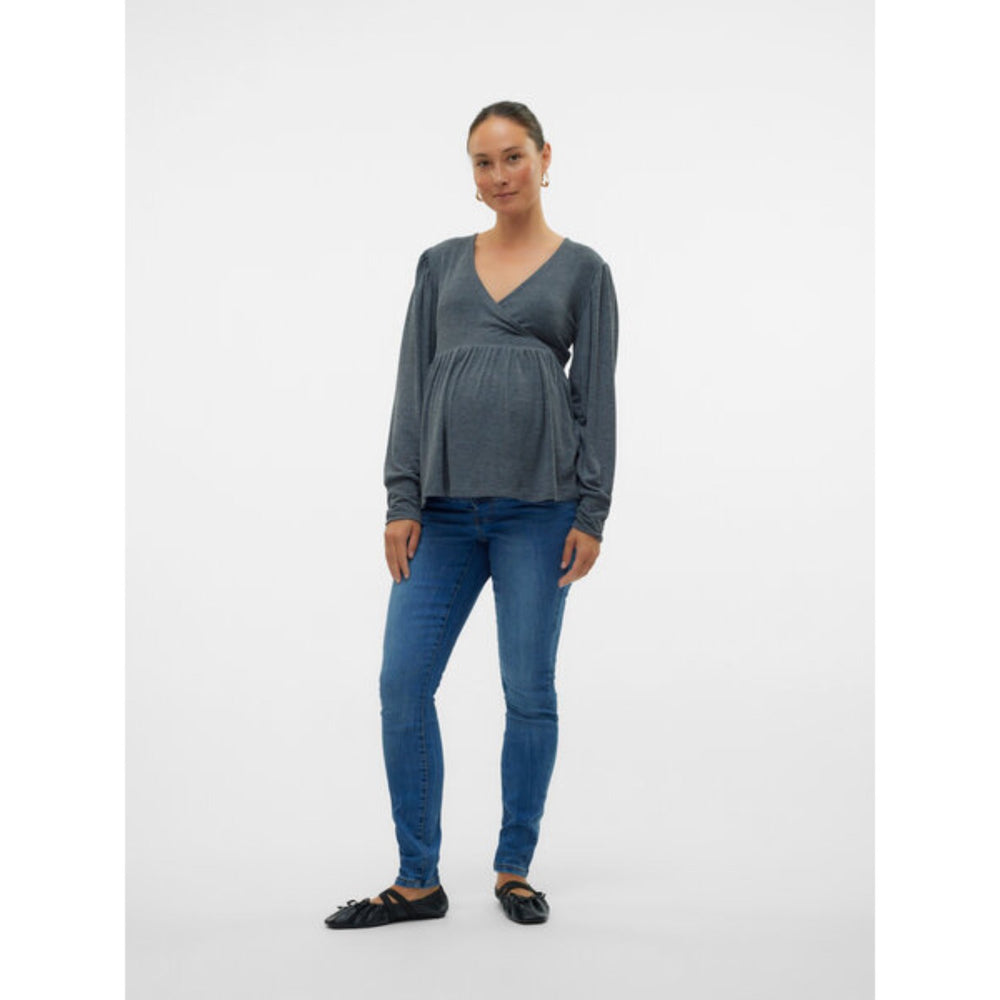 Køb Mama;licious Medium Blue Denim Mila Slim Medium Blue Jeans Noos