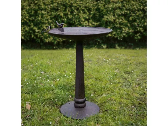 Bain à oiseaux en fonte sur pied XL - 37 cm