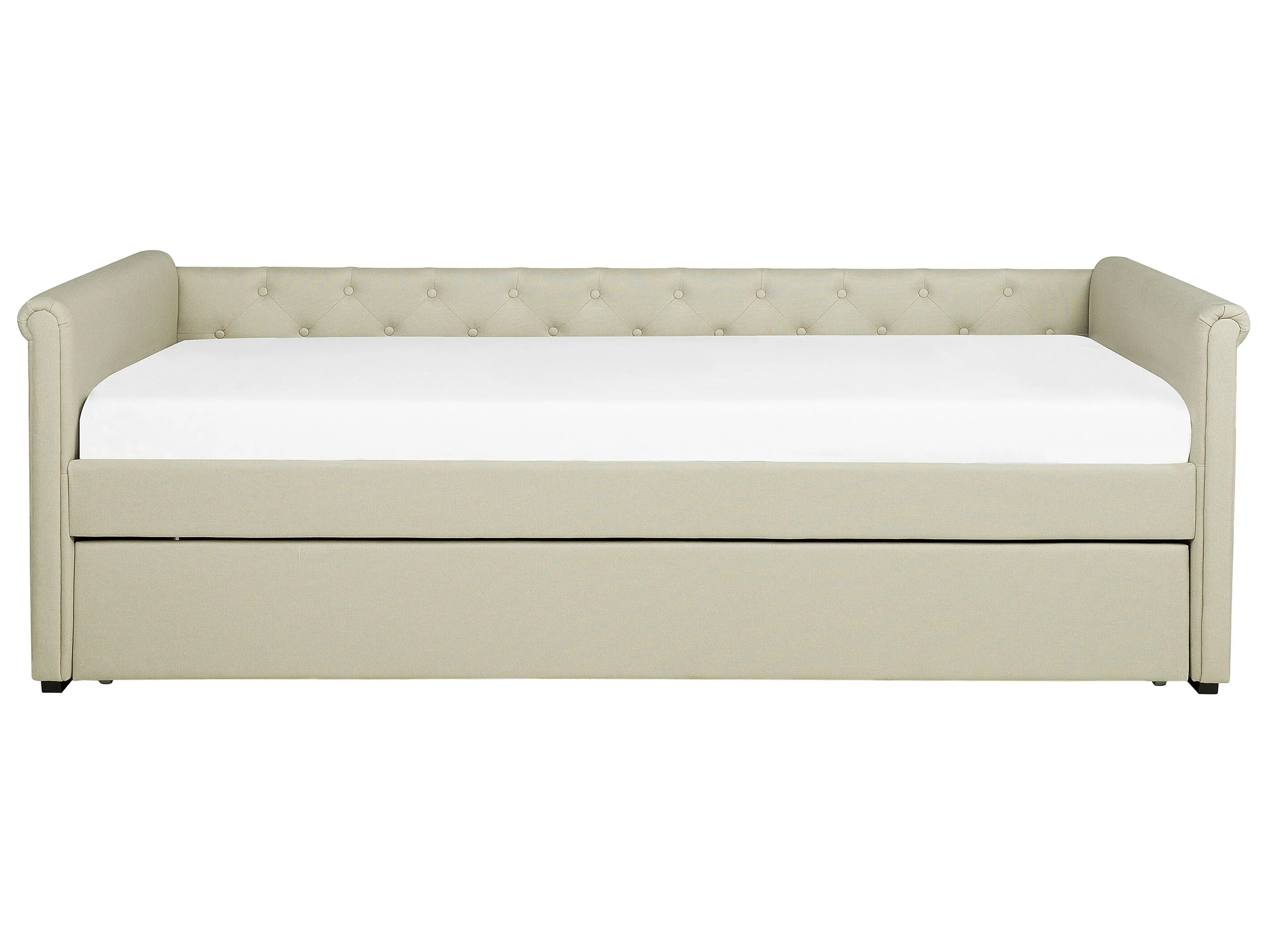 Onderschuifbed Stof LIBOURNE 80 x 200 cm Beige