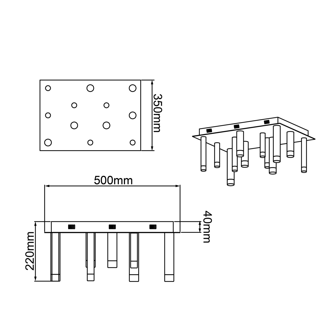 Brilliant Leuchten LED-Deckenleuchte CEMBALO