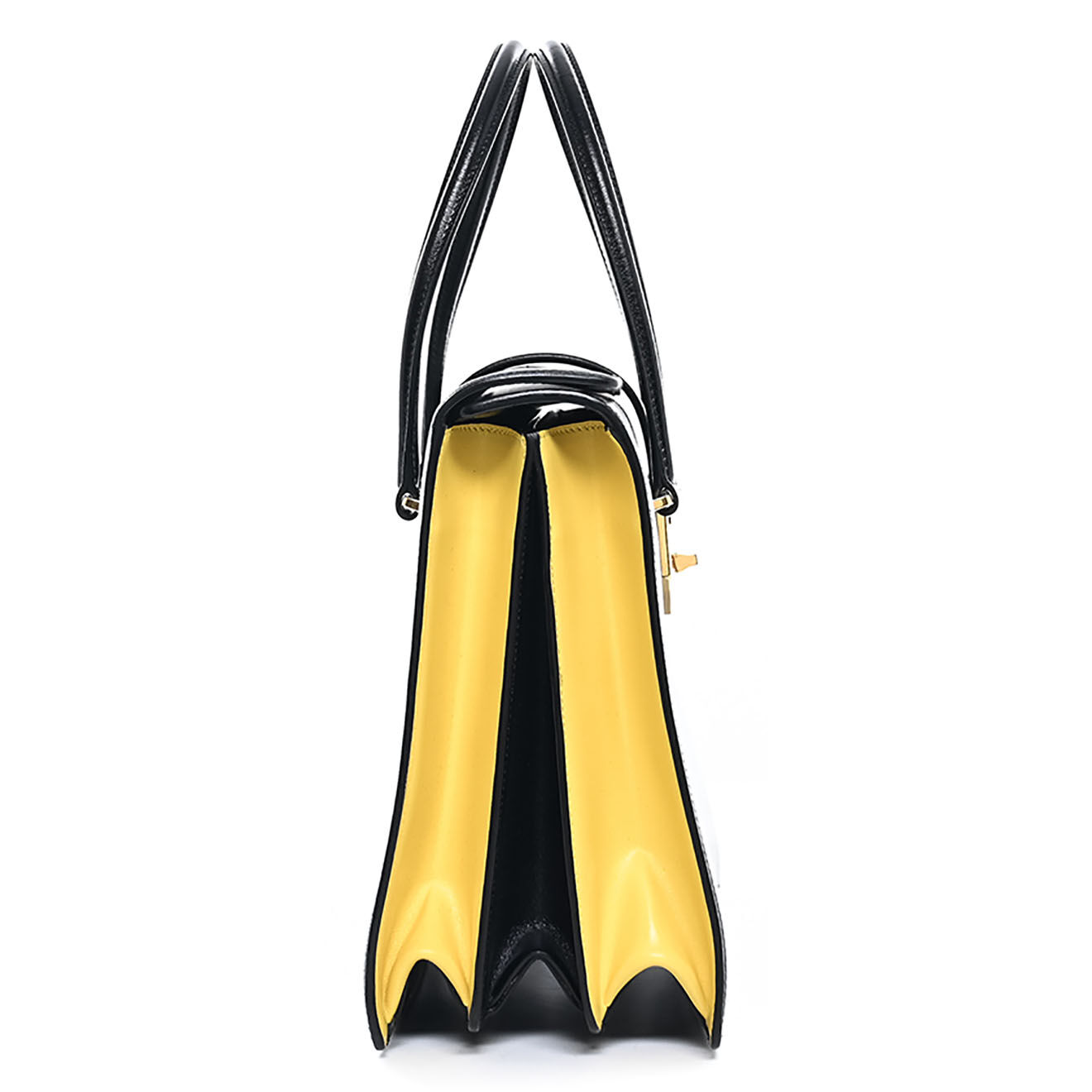 Prada Sac à main Cartable en Cuir noir - Très bon état - L.28 cm