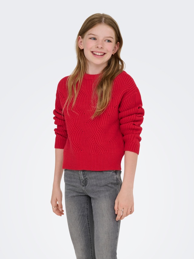 KIDS ONLY Strickpullover »KOGKATIA LS STRUCTURE O-NECK CP KNT«