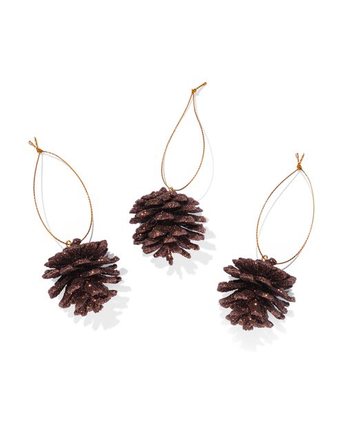 3 décorations de noël en bois 5cm