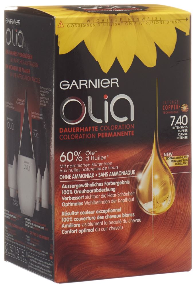 OLIA Haarfarbe 7.40 Intensives Kupfer 1 Stk