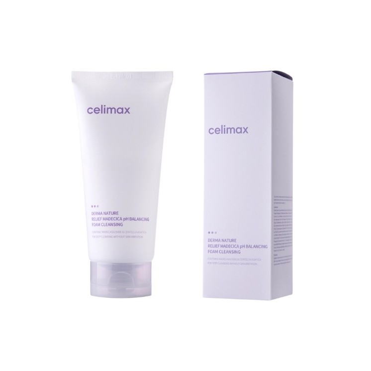 Celimax Derma Nature Relief Madecicia pH-ausgleichender Schaum, reinigender, waschender Gesichtsschaum, 150 ml